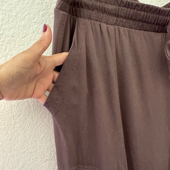 Splendid High Rise Joggers Relax Fit Solid Brown Color Sz L - Picture 4 of 8